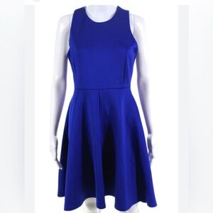 MILLY fit and flare dress blue size 12 gold zipper in back. No flaw.